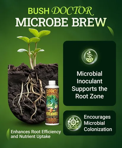 Miniatura 2 de FoxFarm Bushdoctor Microbe Brew - Nutrientes Macro y Micro Líquidos, Mejora la Eficiencia Radicular, el Crecimiento y la Absorción de Nutrientes
