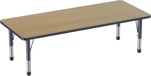Miniatura 54 de FDP - Mesa rectangular para actividades escolares y aulas (24 x 36 pulgadas), patas gruesas para niños pequeños, altura ajustable de 15 a 24
