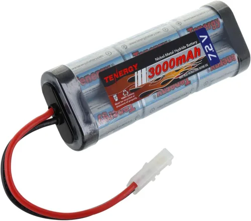 Tenergy Paquete de baterías de 7.2 V de alta capacidad de 6 celdas de 3000 mAh NiMH, batería de repuesto para automóvil RC, camión RC, tanque de