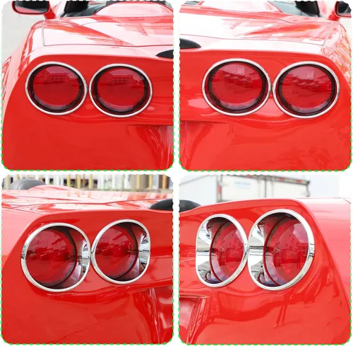 Miniatura 6 de Anillo decorativo para luz trasera de automóvil compatible con Chevrolet Corvette C6 2005-2013, accesorios exteriores para lámpara trasera, 4