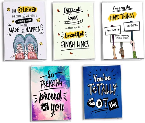 Miniatura 12 de Tarjetas de felicitación 5K Runner 3.1 millas Paquete de 5 carreras