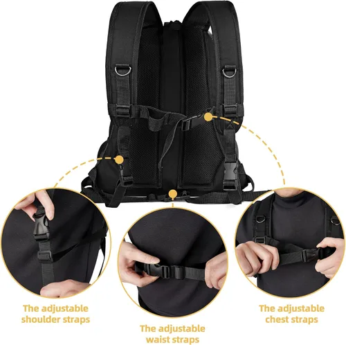 Miniatura 3 de WOYYHO Mochila Transportadora para Mascotas Perros, Mochila Frontal para Perros Pequeños, Mochila Transportadora Ventilada para Perros con Bolsillos