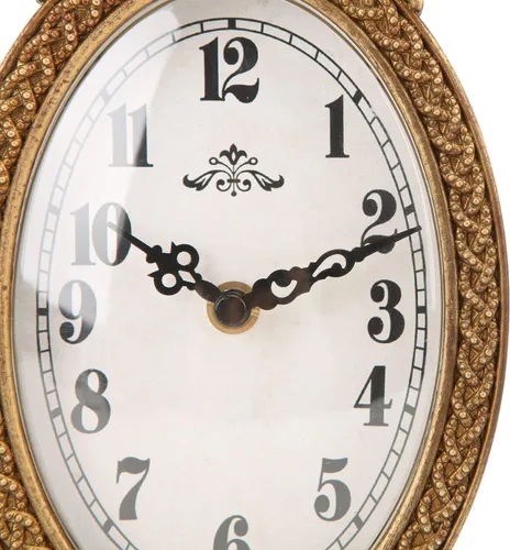 Miniatura 7 de NIKKY HOME Reloj de mesa dorado silencioso sin tictac, pequeño estante de escritorio, funciona con pilas, decoración clásica del hogar