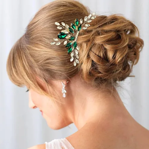 Miniatura 2 de Peine de pelo de cristal para novia, pieza de pelo con diamantes de imitación, fiesta de graduación, festival, boda, accesorios para el cabello