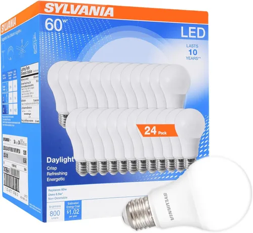 Miniatura 17 de LEDVANCE Sylvania - Bombilla LED A19, equivalente a 60 W, eficiente 8.5 W, 10 años, 2700 K, 800 lúmenes, esmerilada, blanco suave (74765)