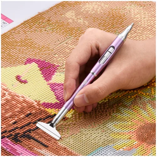 Miniatura 7 de benote Diamond Art Painting Pen Refillable Wax Pen for Diamond Art Kit Accessories Self-Stick Drill Pens with Metal Correction Plate for 5D Craft