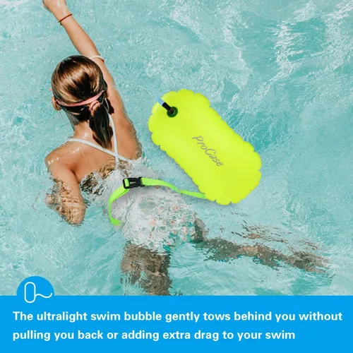 Miniatura 3 de ProCase Flotador de boya de natación, flotador de seguridad de burbujas de natación con cinturón ajustable para nadadores de aguas abiertas