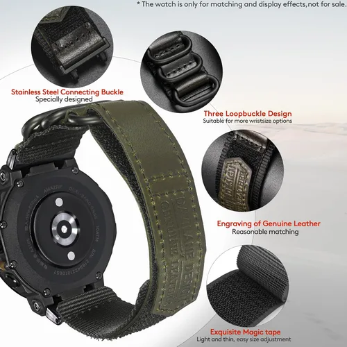 Miniatura 14 de Correa de reloj compatible con Amazfit T-Rex/T-Rex 2/T-Rex Pro/T-Rex Ultra/T-Rex Ultra 2, nuevo diseño de conector mejorado