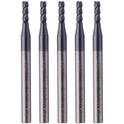Miniatura 14 de BestParts 5 fresas cuadradas de carburo sólido de alto rendimiento, revestimiento AlTiN, 4 flautas, hélice de 30 grados, diámetro de corte de 1/2