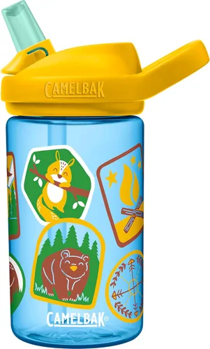 Miniatura 17 de CamelBak Eddy+ Kids Water Bottle with Bite Valve Straw, Leak‑Resistant Easy‑Sip Design for Everyday Hydration, 14oz Kids Monstruos de Skate
