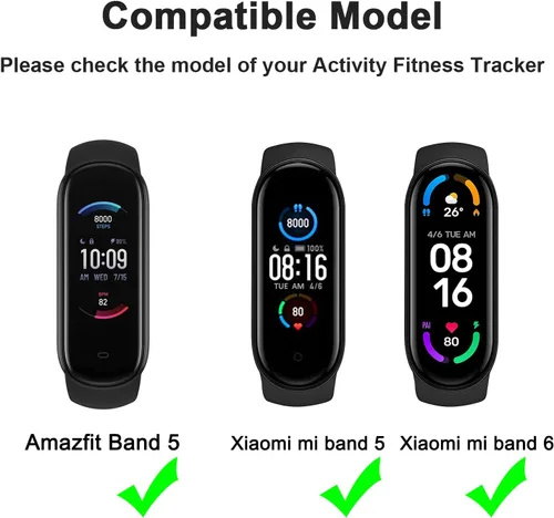 Miniatura 2 de Paquete de 4 correas de repuesto para Amazfit Band 5, correa deportiva de silicona suave compatible con Amazfit Band 5 accesorios de correa de reloj