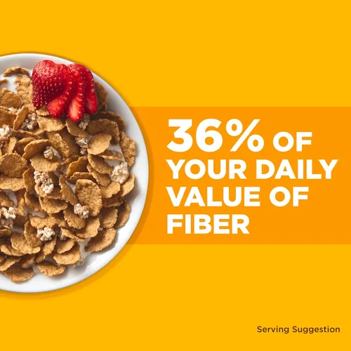 Miniatura 4 de Fiber One Honey Clusters Cereal de desayuno, cereal de fibra hecho con grano entero, 17.5 onzas