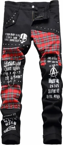 Miniatura 202 de Enrica Pantalones vaqueros estampados casuales para hombre