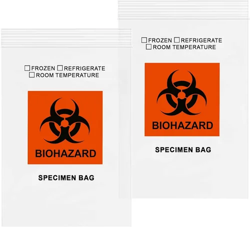 Miniatura 5 de GPI - Paquete de 100 bolsas con cremallera para muestras de riesgo biológico, con bolsa, 2 mil de grosor, para muestras de laboratorio o centro