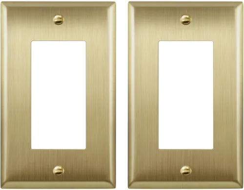Miniatura 17 de ENERLITES Placa de pared de metal con interruptor decorativo triple, cubierta de tomacorriente de acero inoxidable, resistente a la corrosión, acero