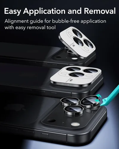 Miniatura 7 de ESR Protector de lente de cámara para iPhone 17 Pro Max, 17 Pro, 16 Pro Max, 16 Pro, 15 Pro Max, 15 Pro, 14 Pro Max, 14 Pro, 14 Pro, protectores