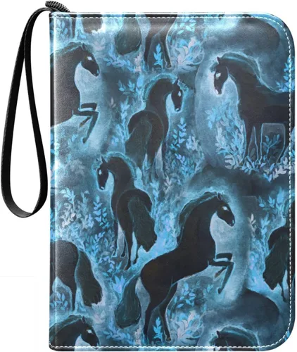 Miniatura 28 de Carpeta bohemia para tarjetas de mariposa y luna, con 400 bolsillos, 50 páginas extraíbles, 3 anillos, 4 bolsillos para tarjetas de juego, TCG
