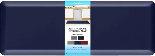 StepRite Tapete de cocina antifatiga de 4/5 pulgadas de grosor, antideslizante, resistente a las manchas y al agua, tapete de escritorio para Azul