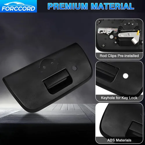 Miniatura 3 de Ajuste personalizado para manija de portón trasero Toyota Tundra 2000-2006, manija de pestillo de cierre plateada, accesorios de reemplazo para auto