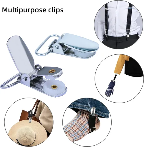 Miniatura 6 de MELOTOUGH Clips de suspensión chapados en níquel pequeños clips resistentes de 1 pulgada