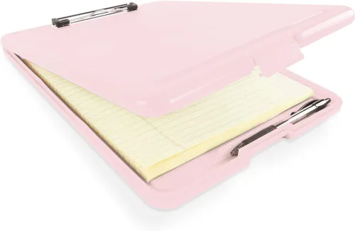 Miniatura 8 de Portapapeles con almacenamiento delgado plegable para enfermería, maestros, entrenadores y oficina, plástico resistente con soporte para bolígrafo