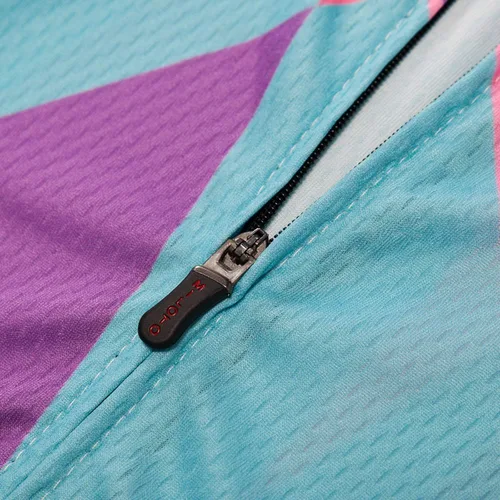 Miniatura 64 de Camiseta de ciclismo para mujer, manga corta y pantalones cortos de ciclismo acolchados para verano