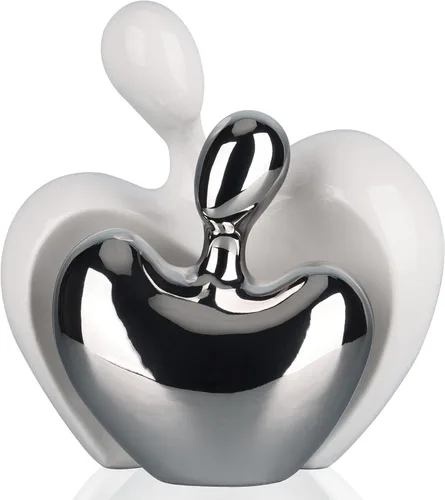 Miniatura 9 de Estatua de amor de cerámica, pareja masculina y femenina abrazando escultura, decoración del hogar en blanco y negro, boda para padres, figuras