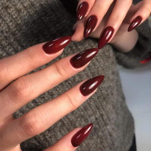 Miniatura 16 de Uñas postizas a presión azul real - Forma de almendra, longitud media, acrílicas neutrales reutilizables para mujeres y niñas - Uñas postizas