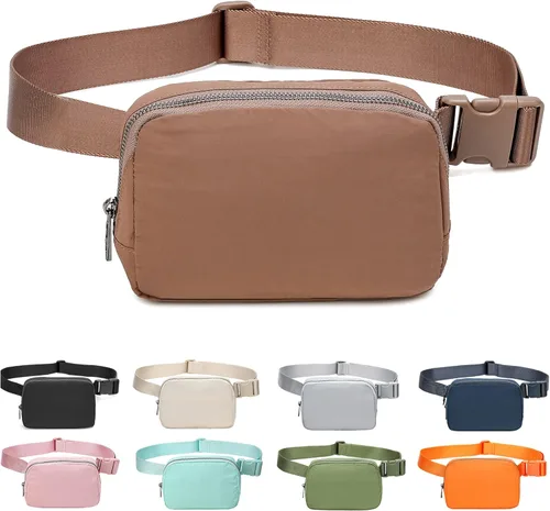 Miniatura 15 de Riñonera Bolsa de Cintura Bolso Cruzado Bolsa de Cadera para Correr Senderismo Viajes Entrenamiento Correa Ajustable para Mujeres, Gris oscuro
