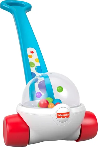 Fisher-Price Juguete para bebés y niños pequeños palomitas azules con acción de saltar bolas para bebés de 1+ años, ensamblaje de 2 piezas