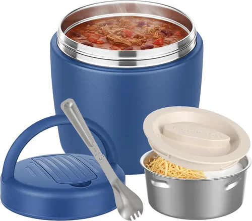 Miniatura 10 de Termo para Comida Caliente 32OZ, Frasco de Comida con Aislamiento al Vacío para Adultos, Termo de Sopa de Acero Inoxidable de Boca Ancha a Prueba