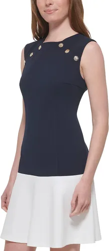 Miniatura 2 de Tommy Hilfiger Crepe de buceo sin mangas hasta la rodilla para mujer