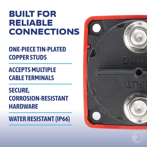 Miniatura 5 de Blue Sea Systems 6006 interruptor aislador de batería serie m ON/OFF con llave de bloqueo, rojo