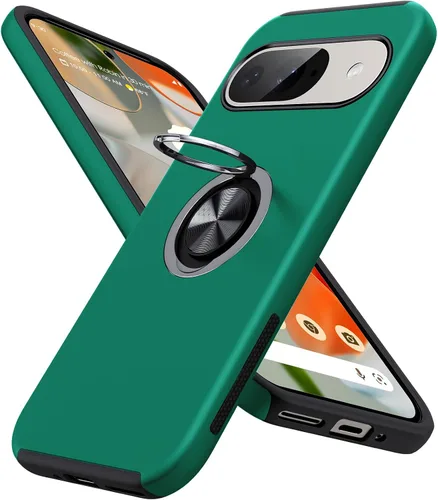 Miniatura 37 de JAME Funda para Google Pixel 7 Pro, Funda de Ajuste Delgado para Pixel 7 Pro con Soporte de Anillo Kickstand