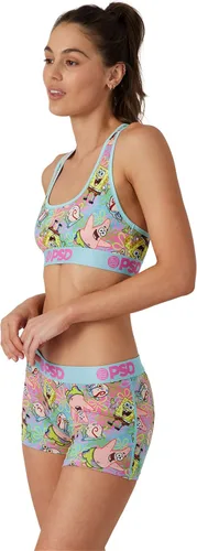 Miniatura 3 de PSD Pantalones cortos de Bob Esponja para mujer, ropa interior de cobertura completa, cómodas bragas elásticas para mujer