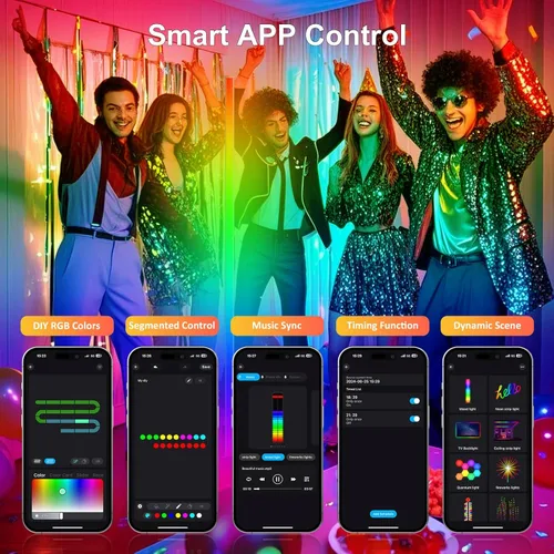Miniatura 4 de MIHEAL Lámpara de pie de esquina – Lámpara de esquina LED RGB inteligente con aplicación y control remoto, 16 millones de colores y más de 68 Blanco