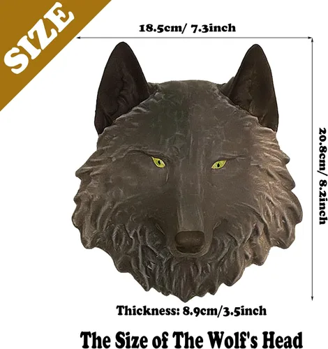 Miniatura 6 de Moldes de silicona de animales, moldes de resina de cabeza de lobo, moldes de silicona epoxi para bricolaje de resina de escritorio de pared
