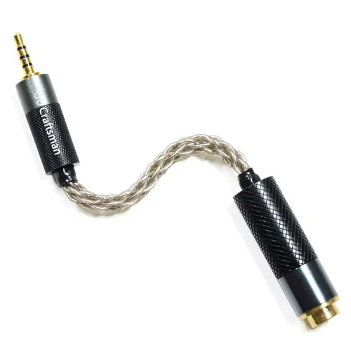 Miniatura 2 de Cable adaptador de auriculares portátil de 0.098 in equilibrado macho a 0.173 in, cable adaptador de auriculares portátil de cristal único 6N