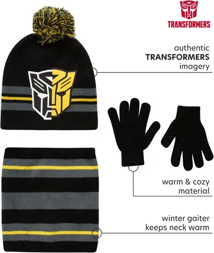Miniatura 2 de Hasbro Transformers - Gorro de invierno, guantes y bufanda de polaina, 3 piezas