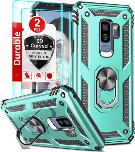 Miniatura 12 de LeYi Funda para Samsung Galaxy S9 Plus, Galaxy S9+ Plus con [paquete de 2] protector de pantalla curvado 3D, [grado militar] soporte de anillo