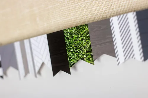 Miniatura 2 de Banderines modernos con ribete troquelado