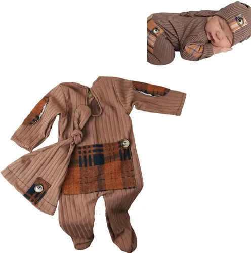 Miniatura 3 de Moda recién nacido niños niñas bebé sesión de fotos accesorios trajes ganchillo ropa sombrero de cola larga pantalones accesorios de fotografía
