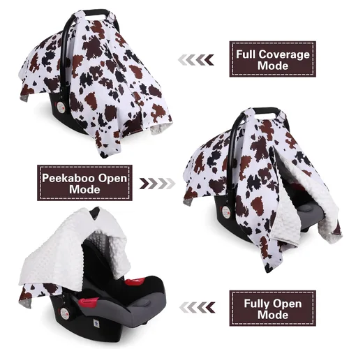 Miniatura 2 de Funda para Asiento de Coche Rquite para Bebé, Fundas para Asiento de Coche para Niño, Funda para Asiento de Coche de Invierno de Minky, Dosel