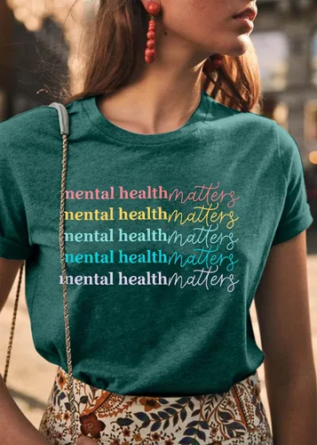Miniatura 2 de KIDDAD Mental Health Matters - Camiseta de terapeuta para mujer, camiseta casual de manga corta para psicólogo