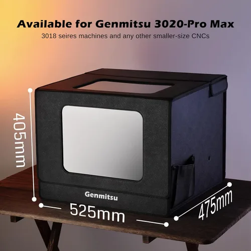 Miniatura 6 de Genmitsu Kaba - Caja plegable CNC para máquina CNC, reducción de ruido, a prueba de polvo, con barra de herramientas lateral, para 3018-PRO