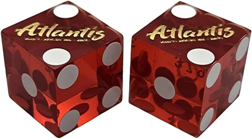 Miniatura 13 de Cyber-Deals Amplia selección de dados de 0.748 in pares de dados auténticos Nevada Casino TablePlayed dados Harveys Lake Tahoe púrpura pulido