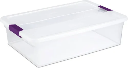 Miniatura 20 de Sterilite ClearView - Paquete de 12 cajas de pestillo de 6 cuartos de galón, contenedores organizadores apilables con tapas de pestillo