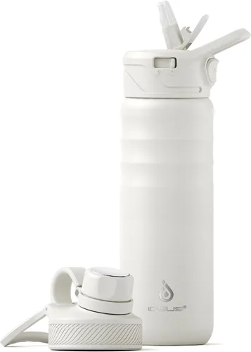 Miniatura 31 de IDEUS Botella de agua aislada de 12 onzas, botella de agua aislada de acero inoxidable para la escuela, botellas aisladas con pajitas a prueba