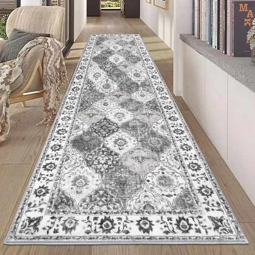 Miniatura 124 de HEBE Alfombra Pasillo 2'x10' Lavable Vintage Desgastada Alfombras de Área Antideslizante Alfombra de Lavandería Boho Alfombras de Piso para Pasillos
