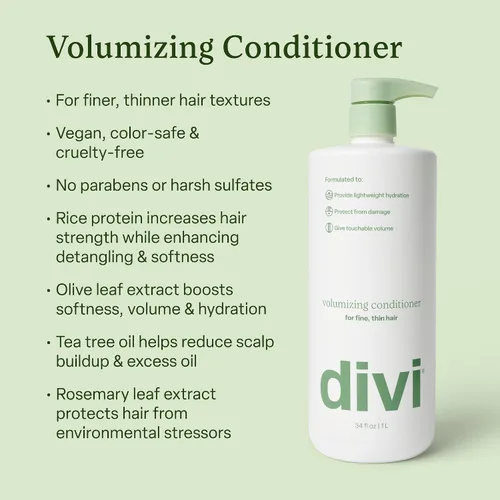 Miniatura 3 de divi Acondicionador voluminizador para mujeres y hombres - Acondicionador de volumen ligero para cabello fino - Diseñado para fortalecer y proteger